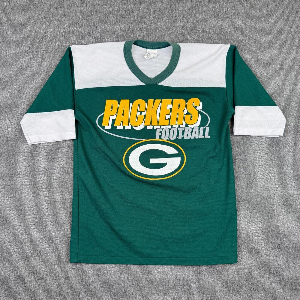 Vintage GTS Green Bay Packers Jersey Kids‎ XL NFL Football Brett Favre USA 90s